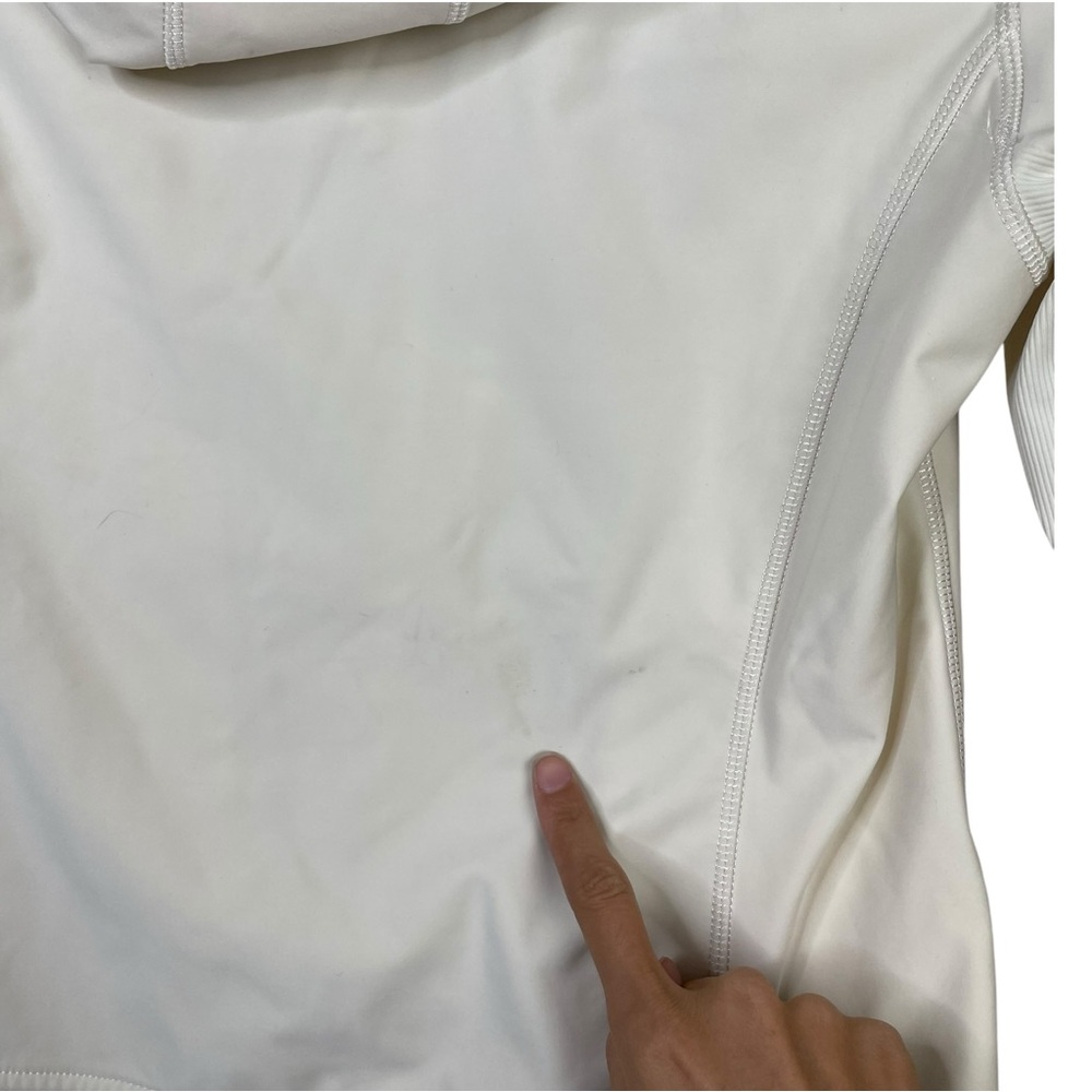 Lululemon Uba Hoodie Special Edition Sz 4 POLAR CREAM Coat Jacket Removable Trim - Picture 16 of 16